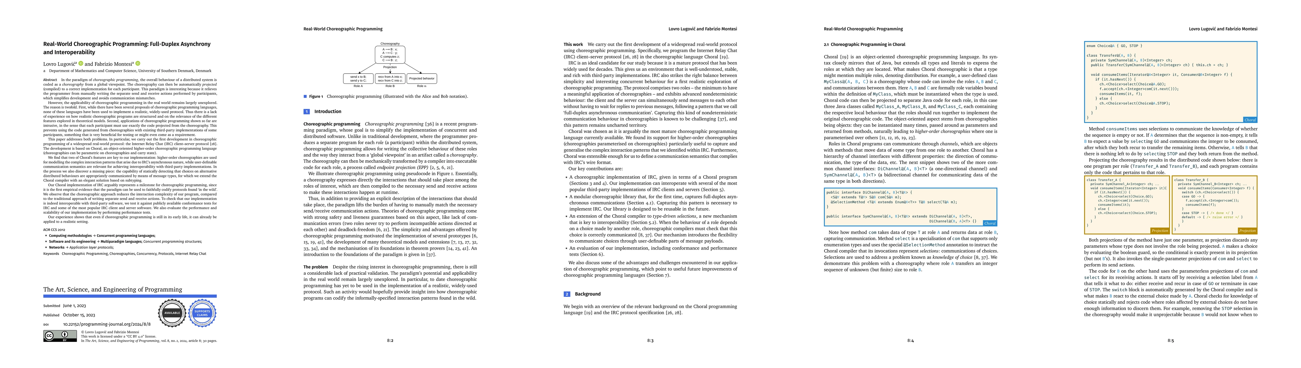 Thumbnail for Real-World Choreographic Programming: Full-Duplex Asynchrony and
  Interoperability