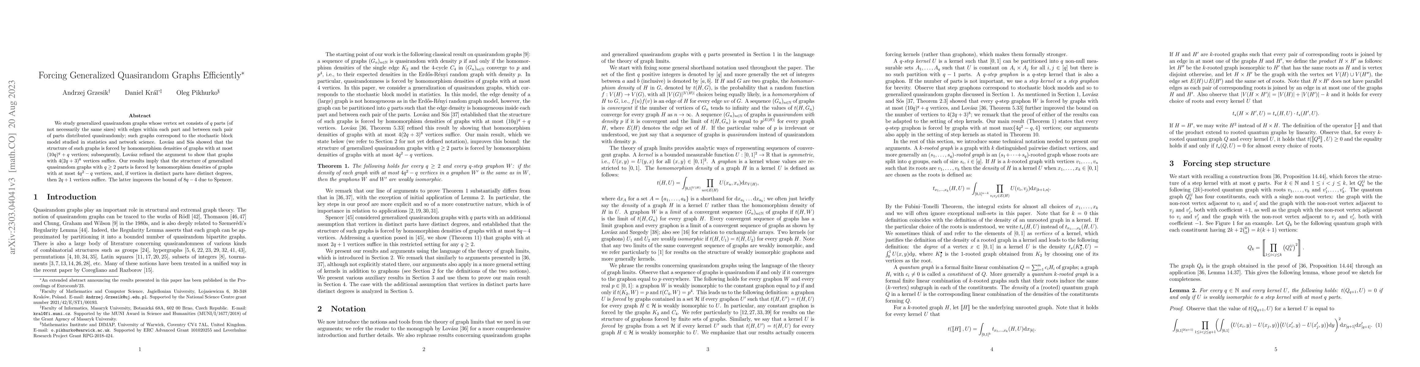 Thumbnail for Forcing Generalized Quasirandom Graphs Efficiently