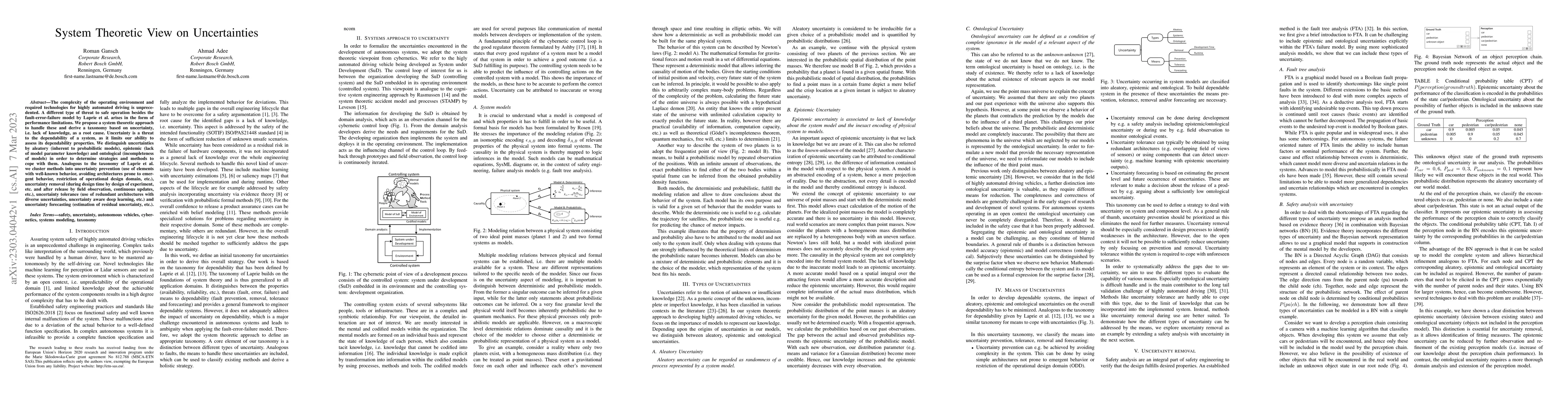 Thumbnail for System Theoretic View on Uncertainties