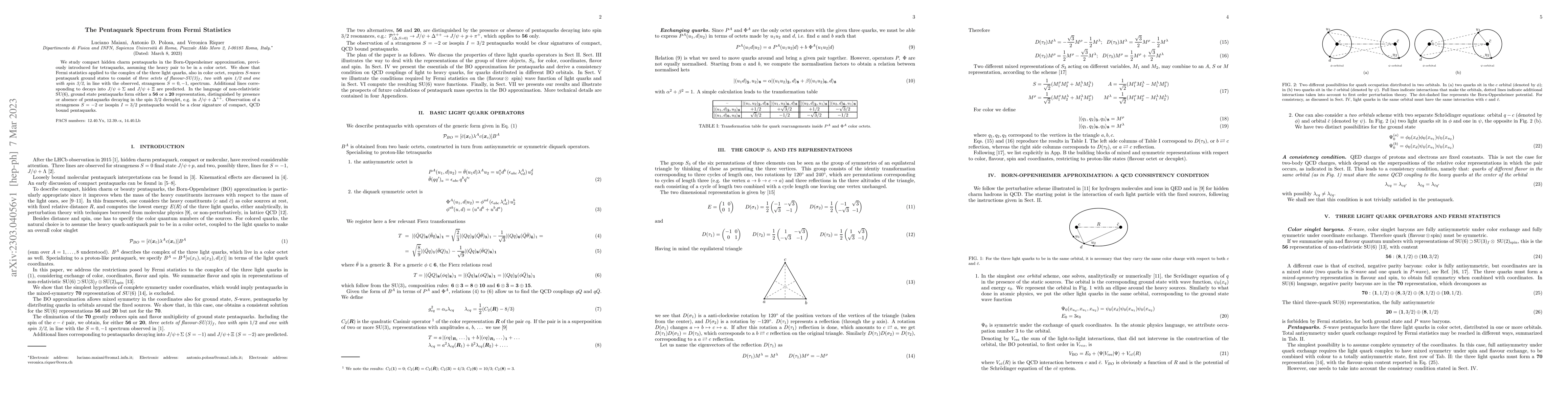 Thumbnail for The Pentaquark Spectrum from Fermi Statistics