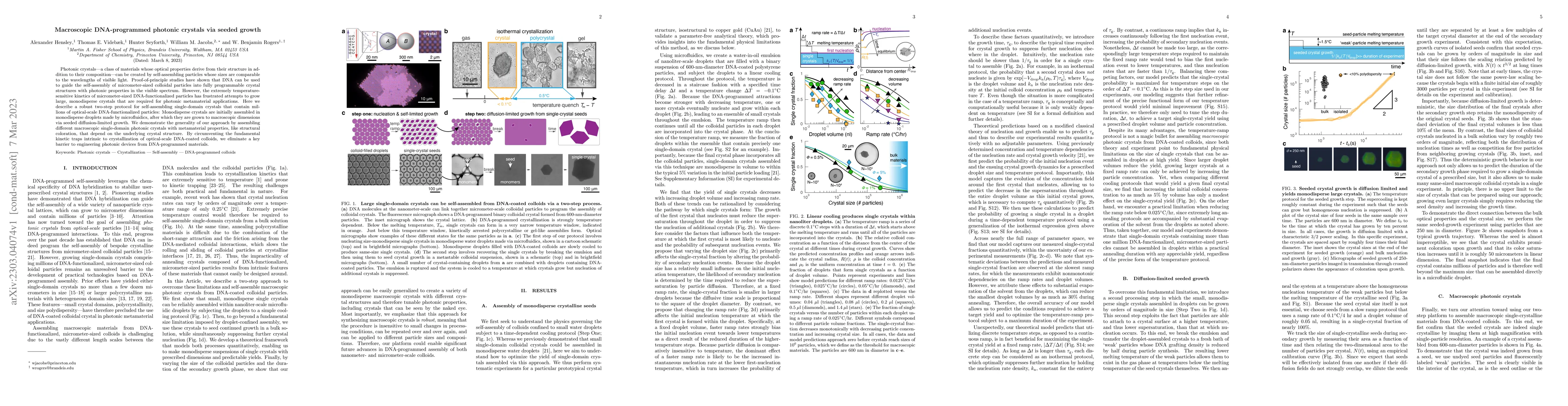 Thumbnail for Macroscopic DNA-programmed photonic crystals via seeded growth