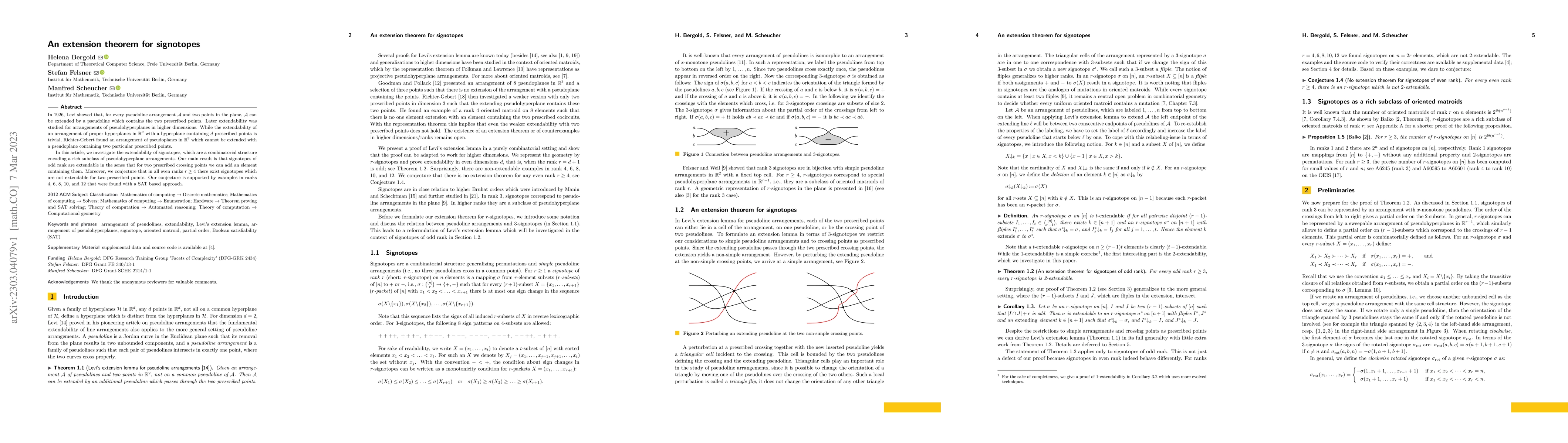 Thumbnail for An extension theorem for signotopes