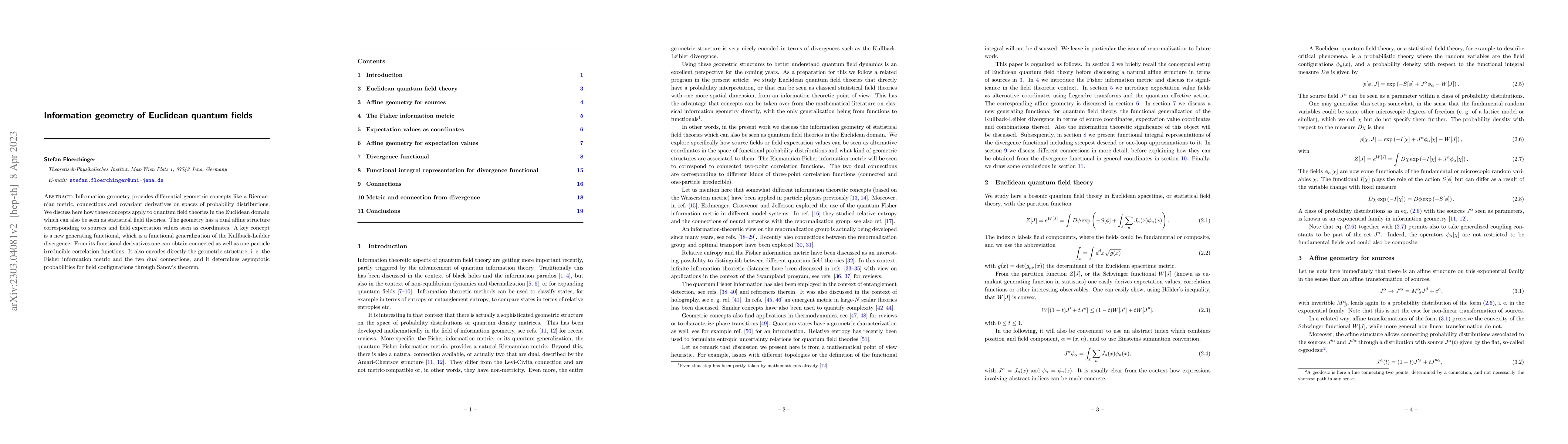 Thumbnail for Information geometry of Euclidean quantum fields