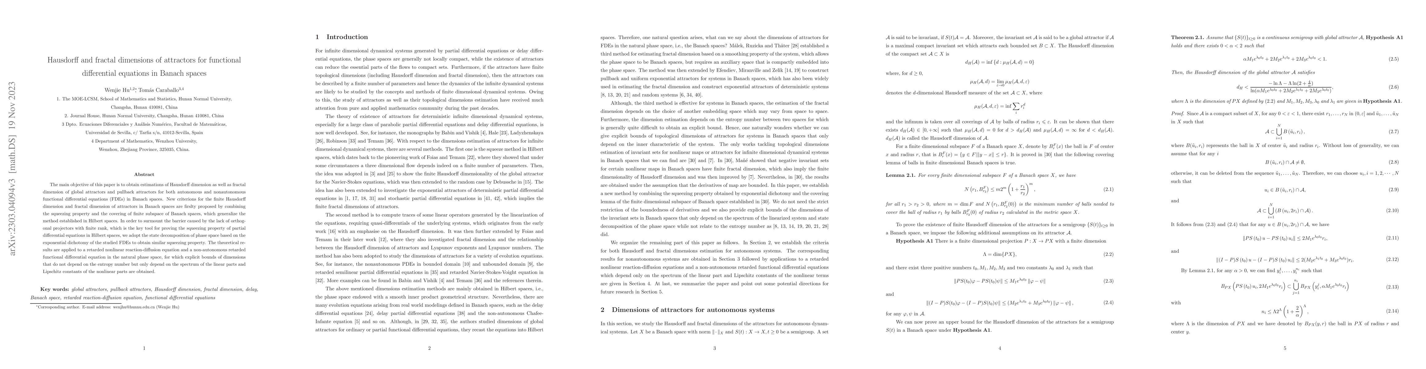 Thumbnail for Topological dimensions of attractors for partial functional differential
  equations in Banach spaces
