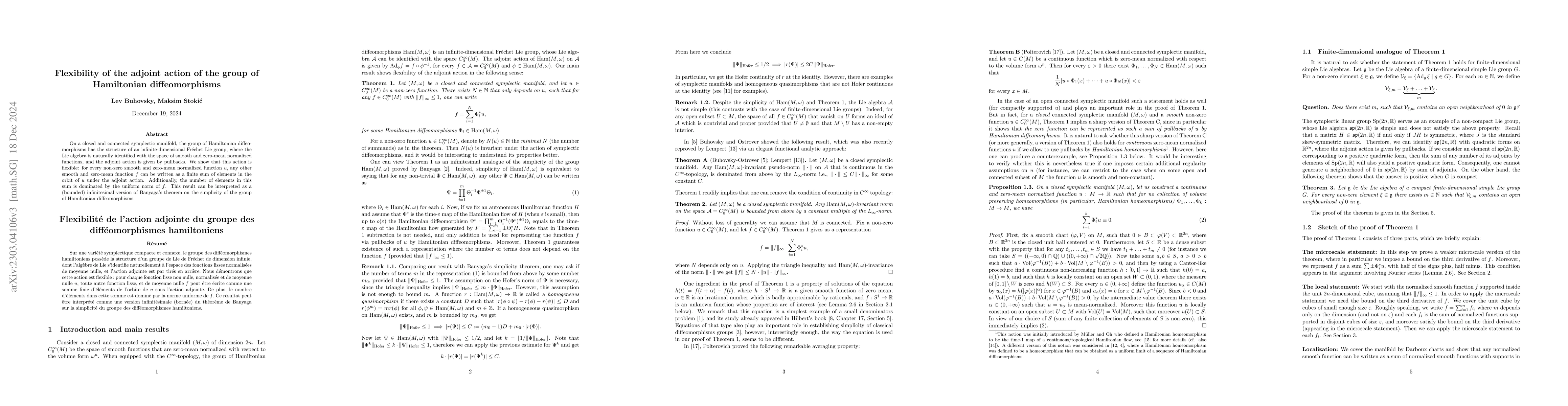 Thumbnail for Flexibility of the adjoint action of the group of Hamiltonian
  diffeomorphisms