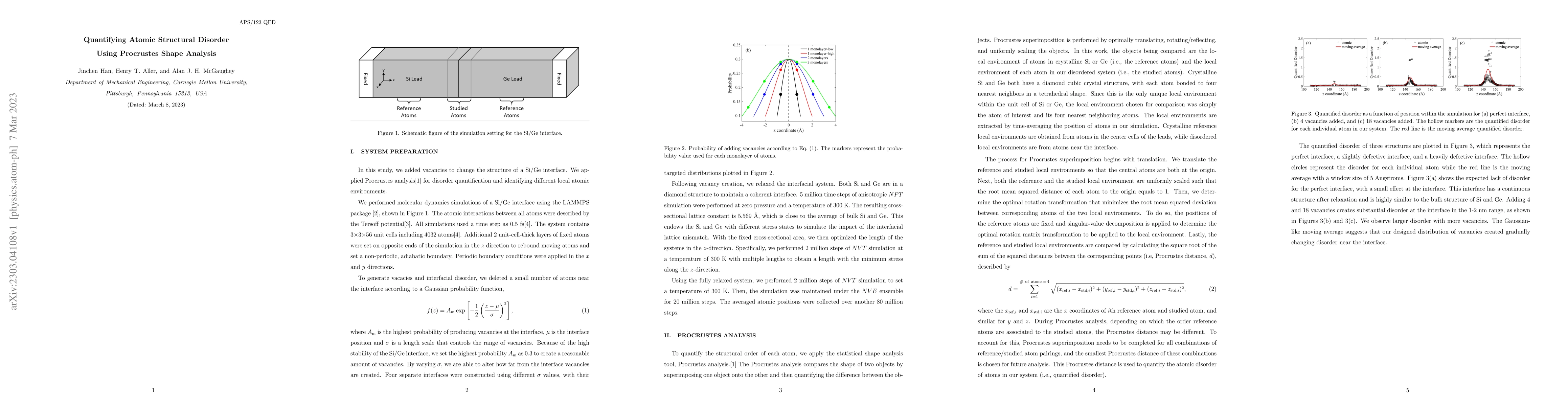 Thumbnail for Quantifying Atomic Structural Disorder Using Procrustes Shape Analysis