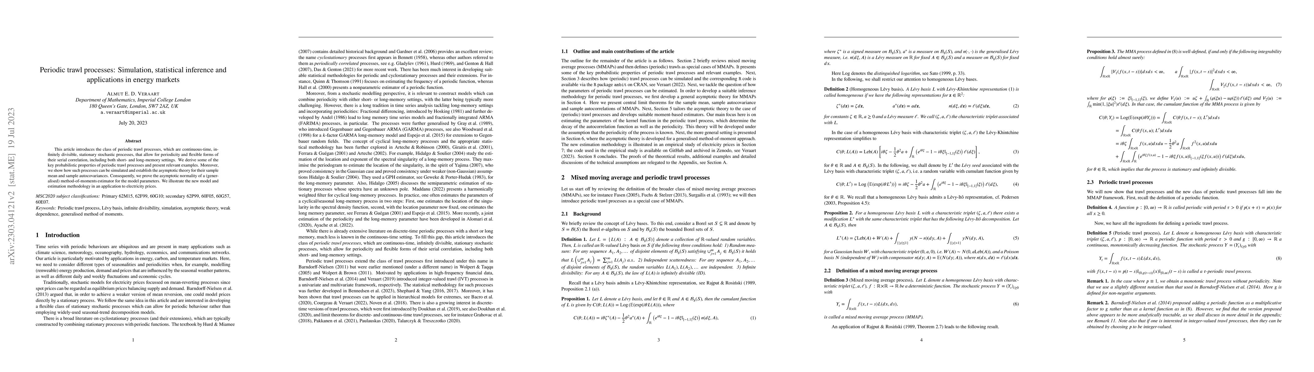 Thumbnail for Periodic trawl processes: Simulation, statistical inference and
  applications in energy markets