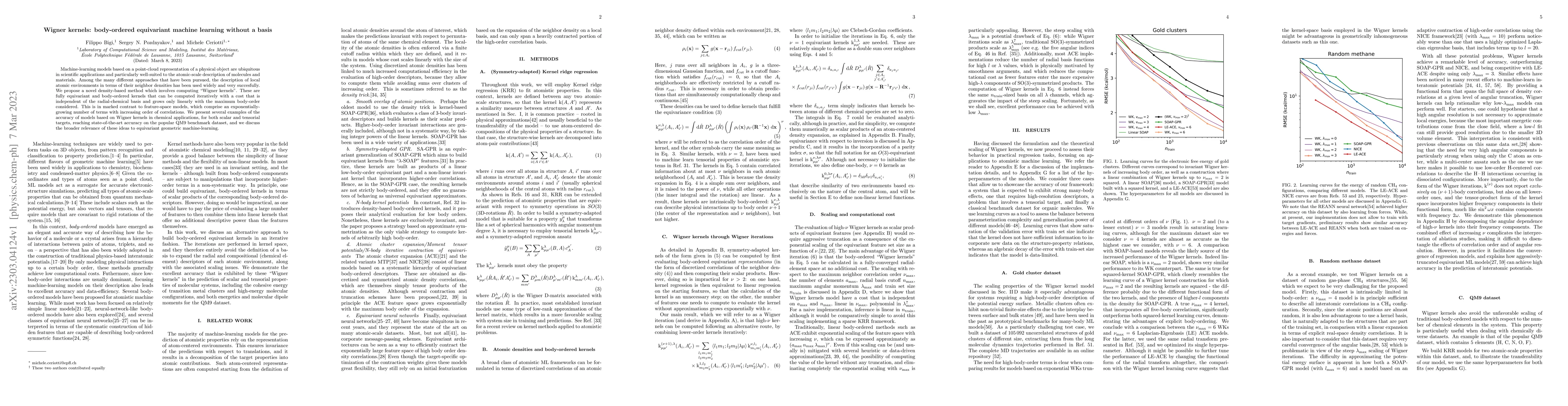 Thumbnail for Wigner kernels: body-ordered equivariant machine learning without a
  basis