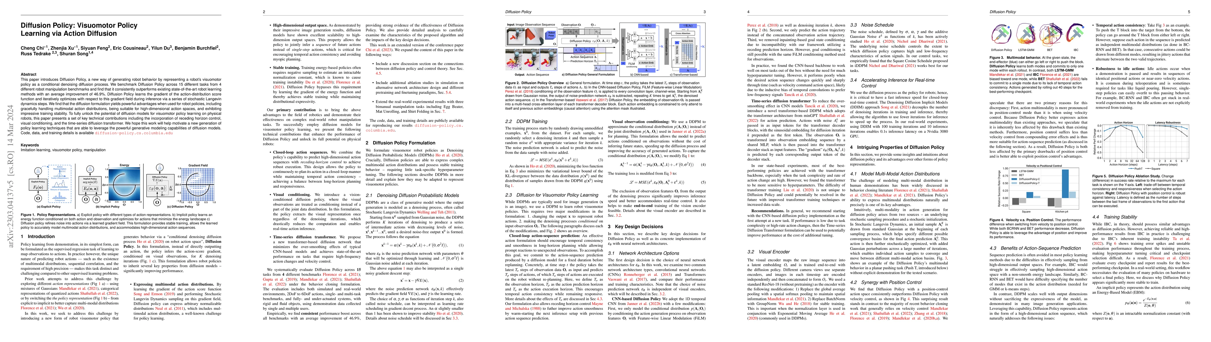 Thumbnail for Diffusion Policy: Visuomotor Policy Learning via Action Diffusion