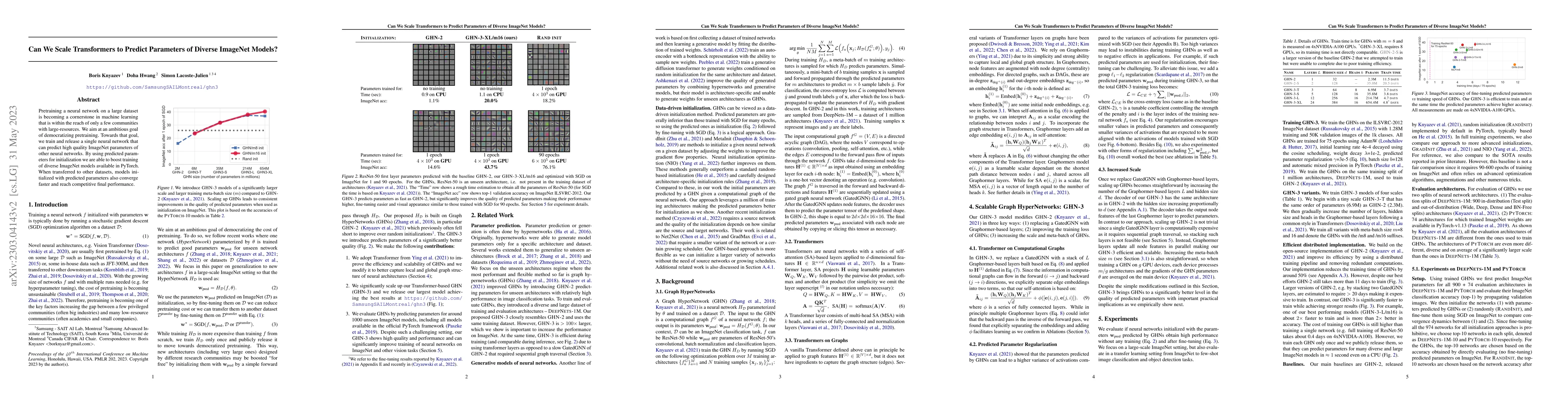 Thumbnail for Can We Scale Transformers to Predict Parameters of Diverse ImageNet
  Models?