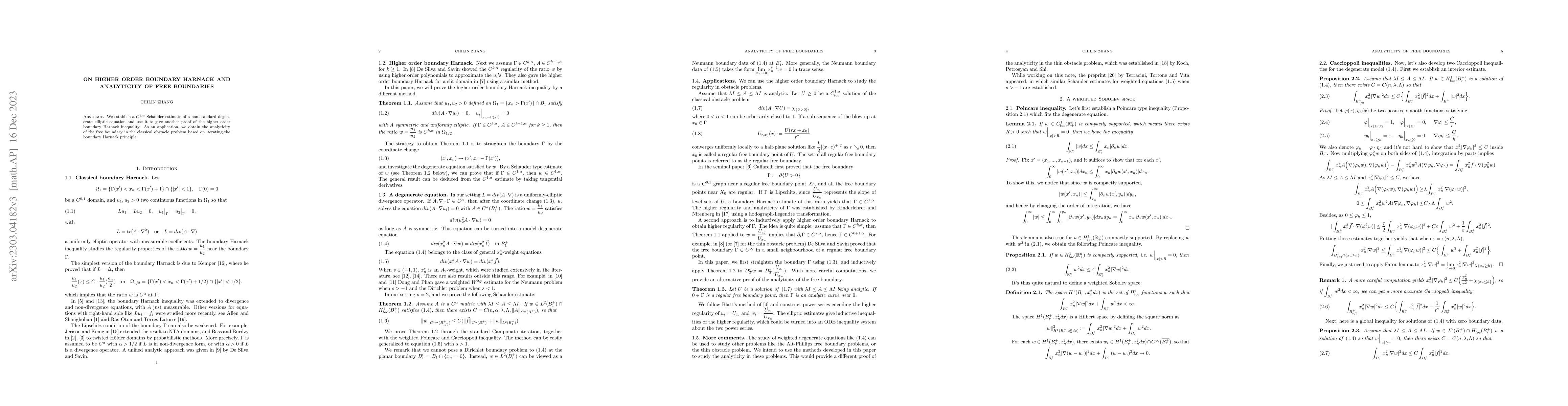 Thumbnail for On higher order boundary Harnack and analyticity of free boundaries