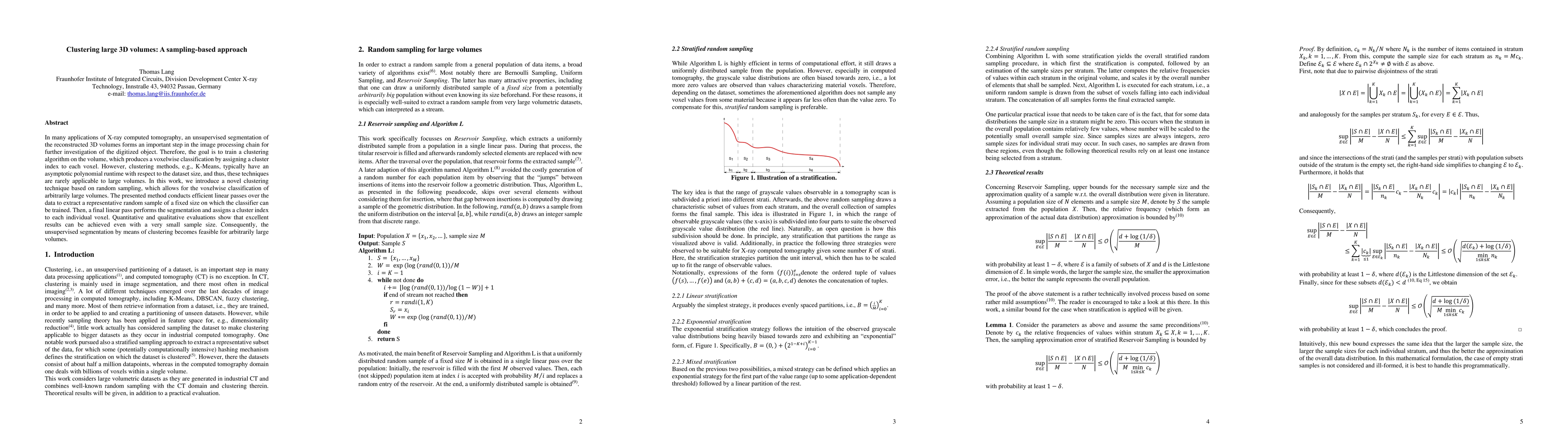 Thumbnail for Clustering large 3D volumes: A sampling-based approach