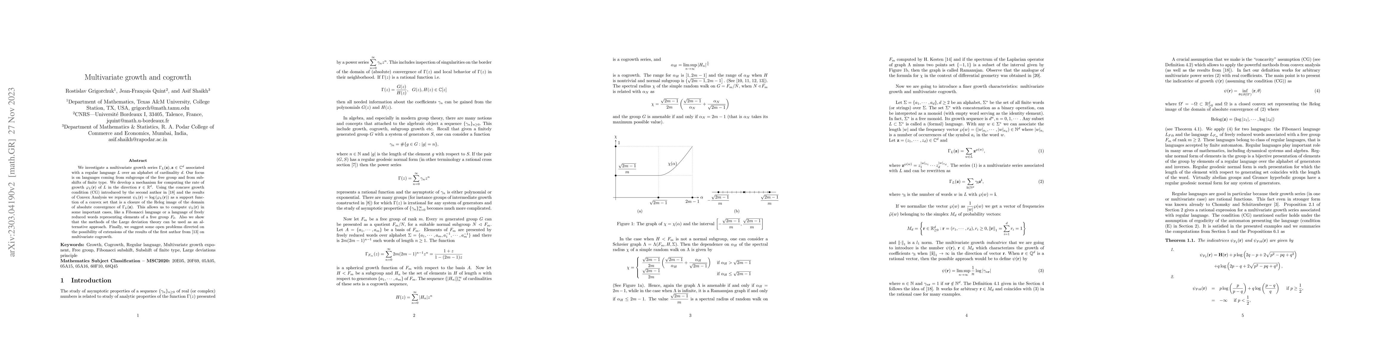 Thumbnail for Multivariate growth and cogrowth