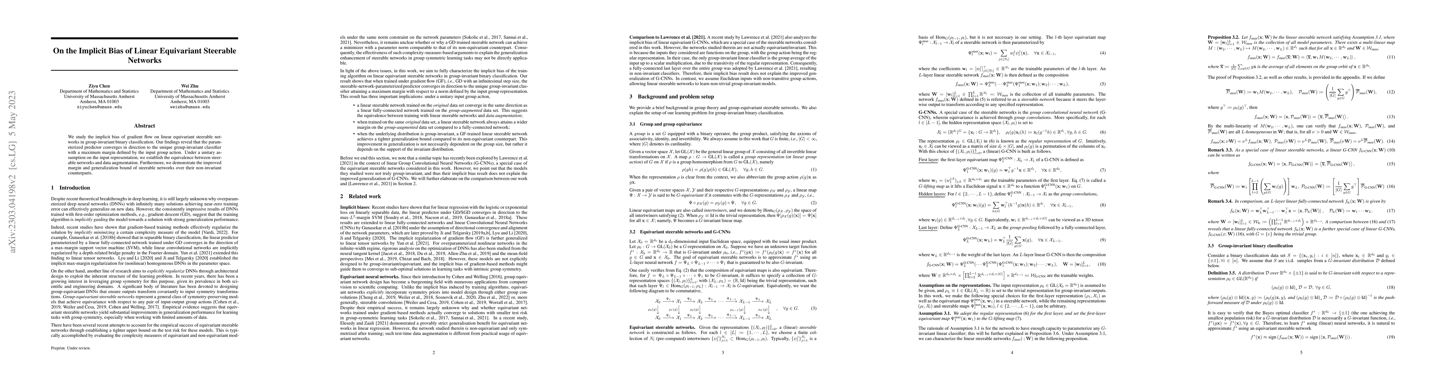 Thumbnail for On the Implicit Bias of Linear Equivariant Steerable Networks
