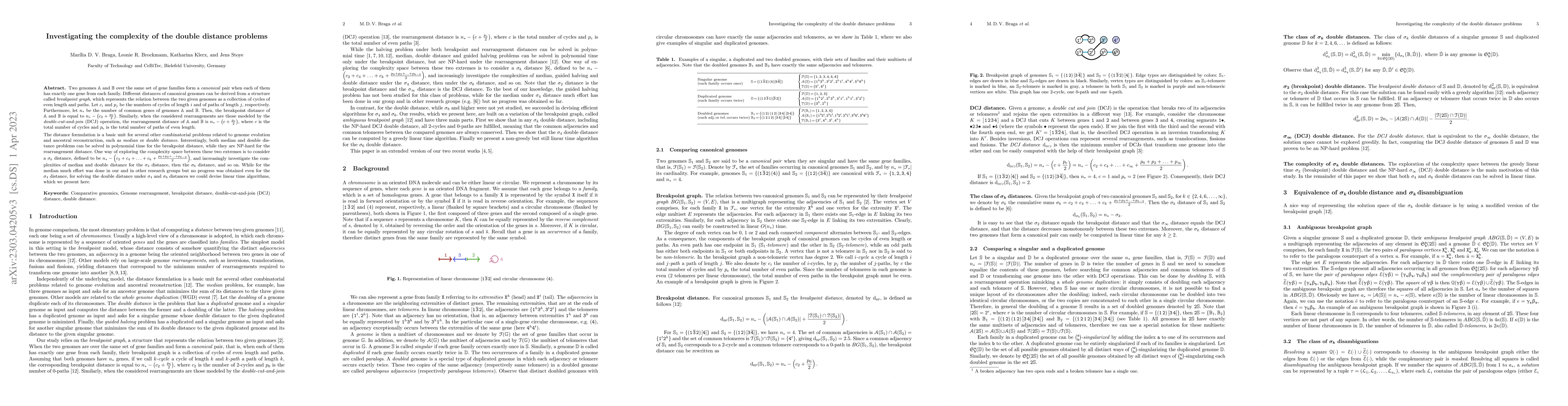 Thumbnail for Investigating the complexity of the double distance problems
