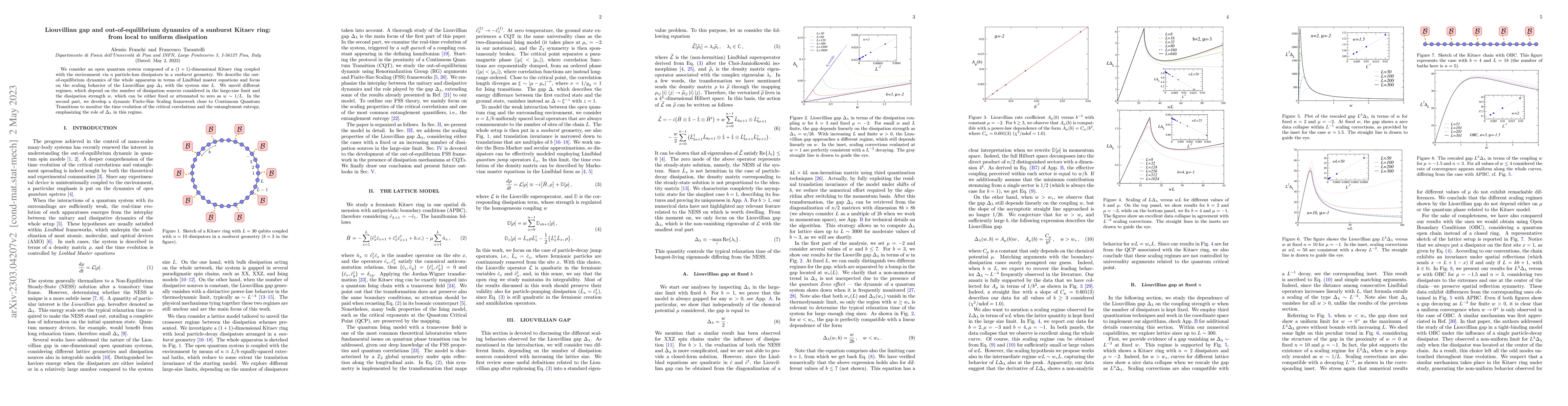 Thumbnail for Liouvillian gap and out-of-equilibrium dynamics of a sunburst Kitaev
  ring: from local to uniform dissipation