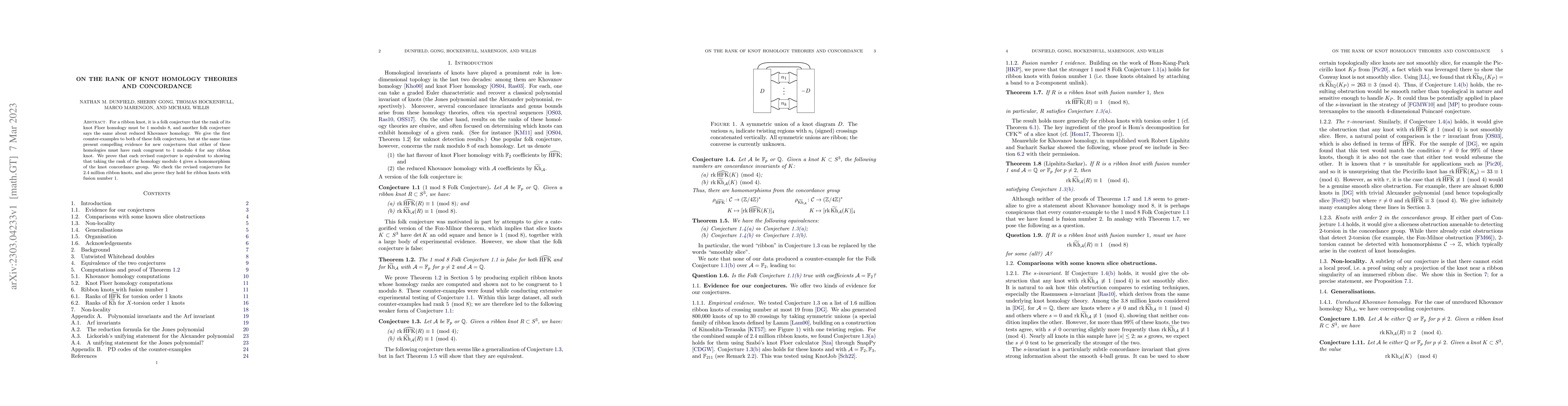 Thumbnail for On the rank of knot homology theories and concordance