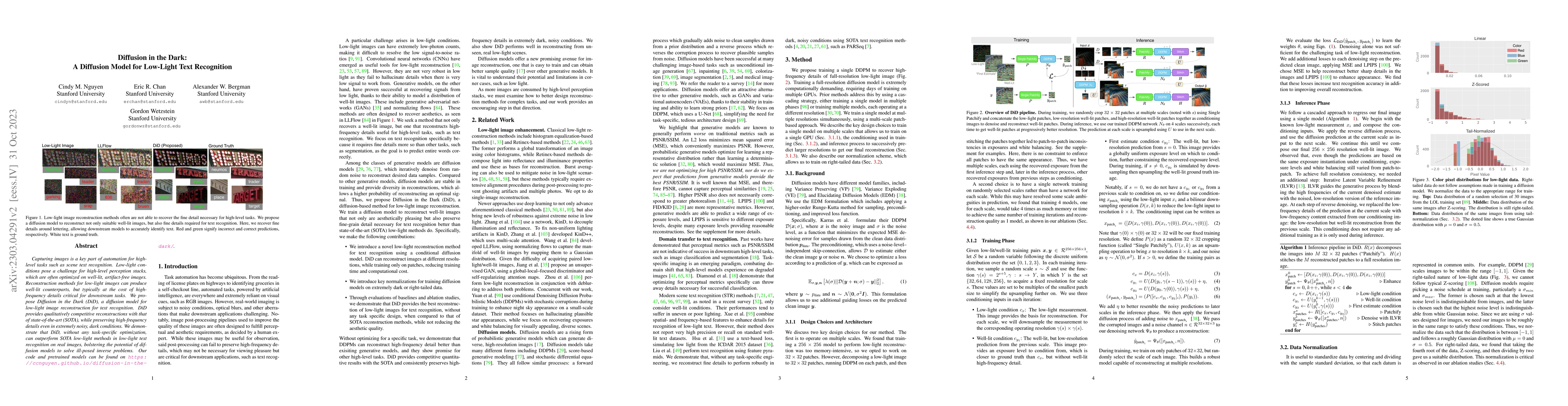 Thumbnail for Diffusion in the Dark: A Diffusion Model for Low-Light Text Recognition