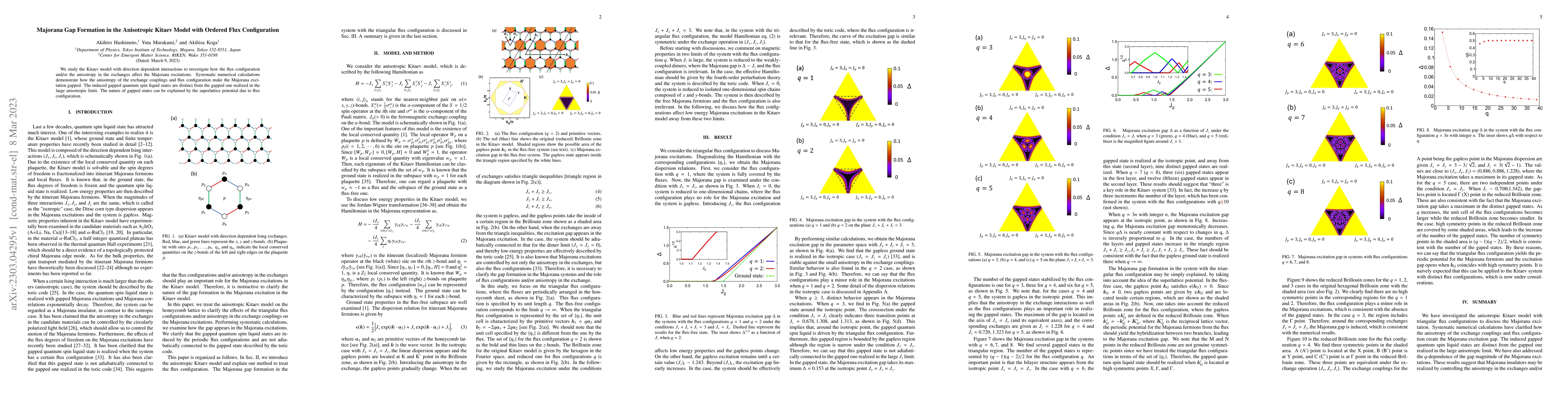 Thumbnail for Majorana Gap Formation in the Anisotropic Kitaev Model with Ordered Flux
  Configuration