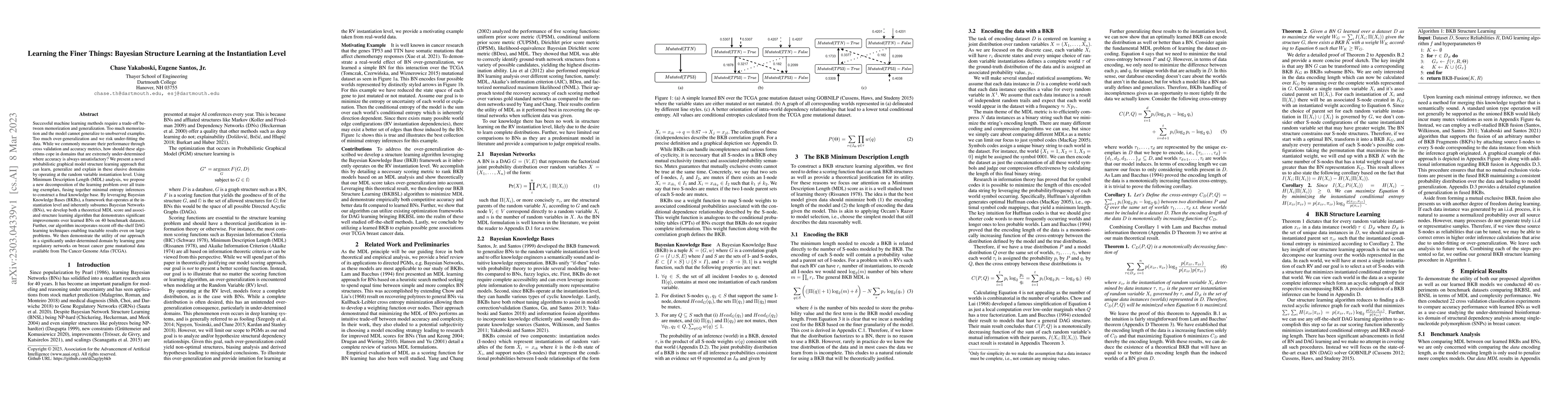 Thumbnail for Learning the Finer Things: Bayesian Structure Learning at the
  Instantiation Level