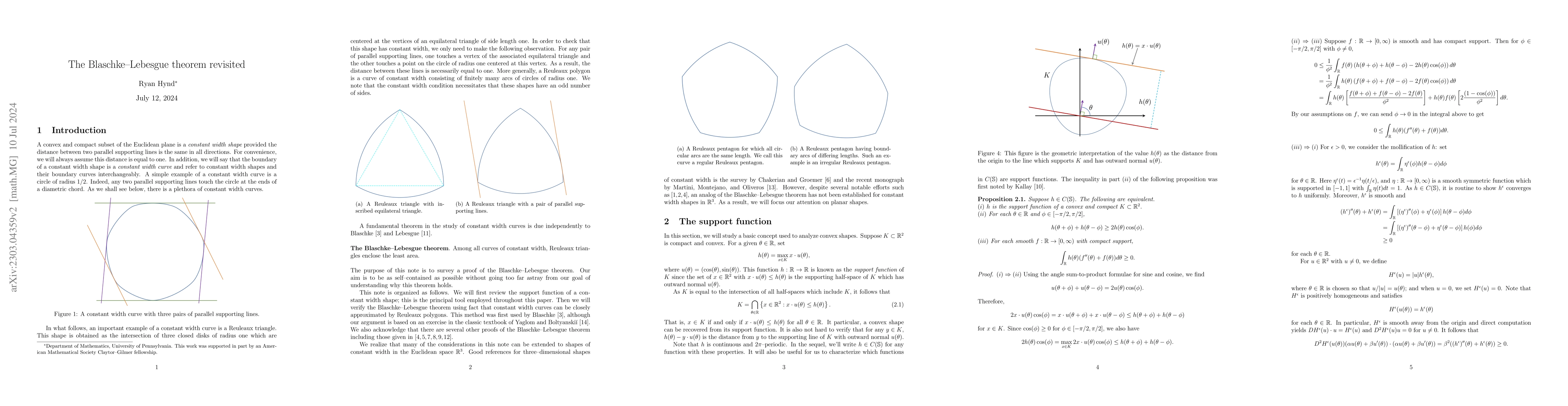 Thumbnail for The Blaschke-Lebesgue theorem revisited