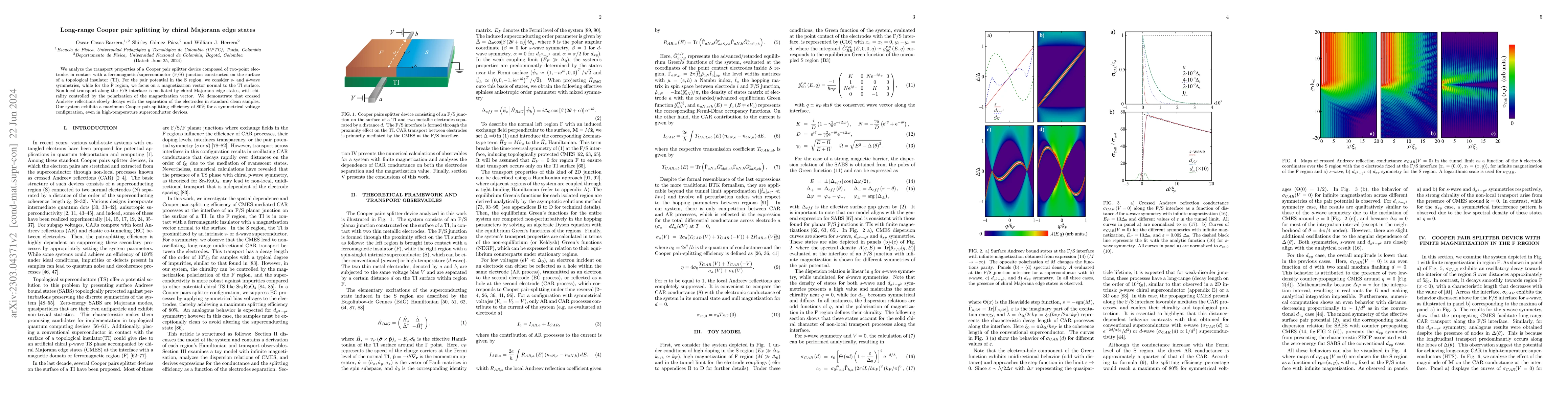 Thumbnail for Long-range Cooper pair splitting by chiral Majorana edge states