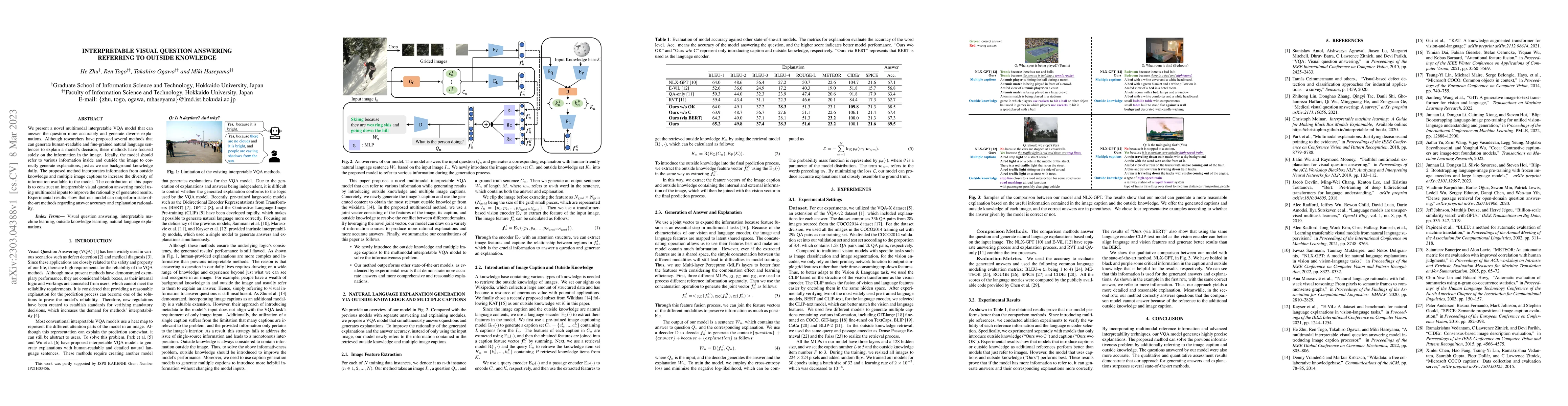 Thumbnail for Interpretable Visual Question Answering Referring to Outside Knowledge