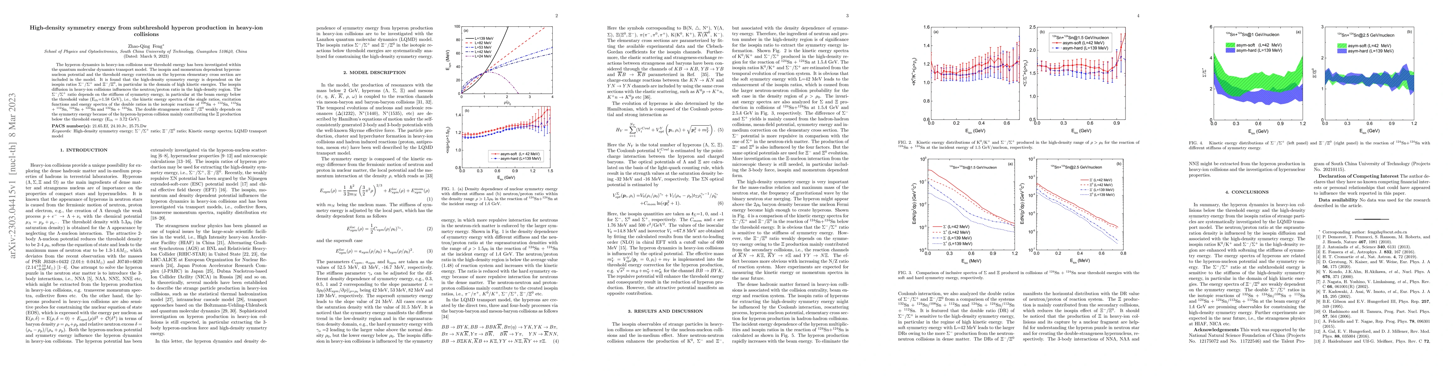 Thumbnail for High-density symmetry energy from subthreshold hyperon production in
  heavy-ion collisions
