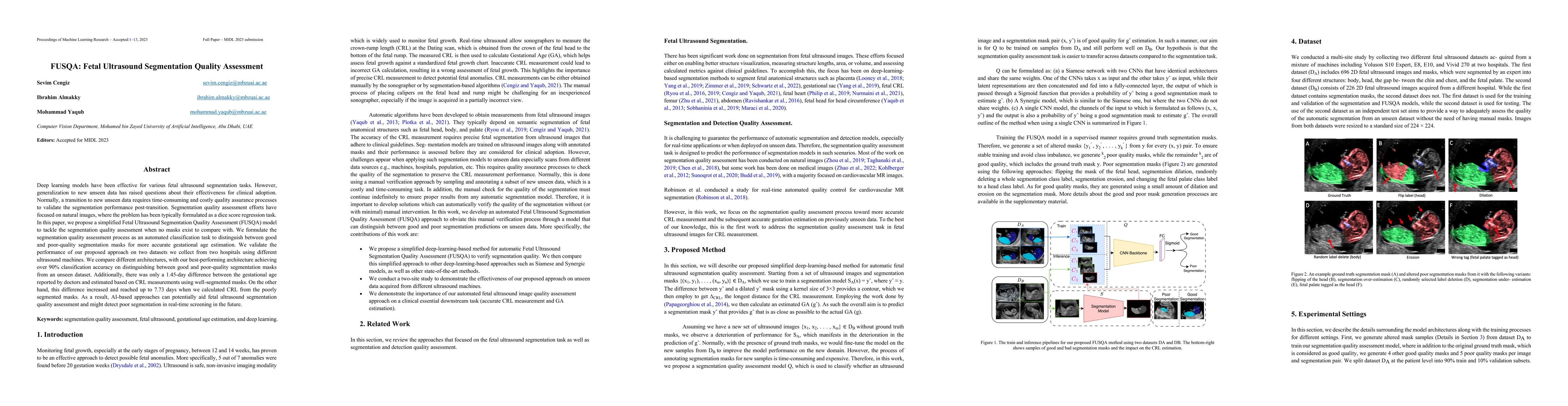 Thumbnail for FUSQA: Fetal Ultrasound Segmentation Quality Assessment