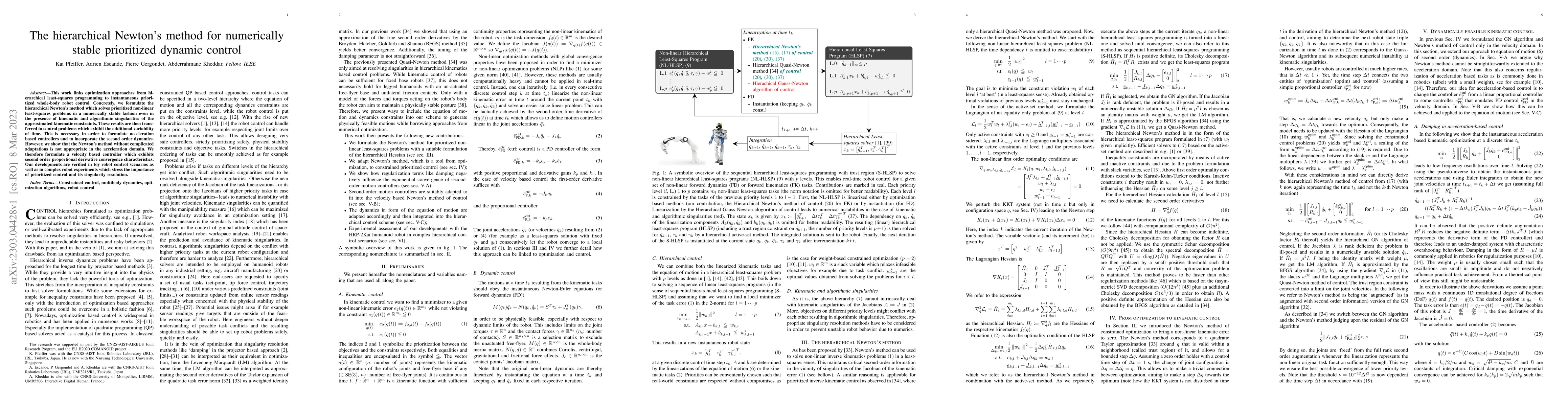 Thumbnail for The hierarchical Newton's method for numerically stable prioritized
  dynamic control