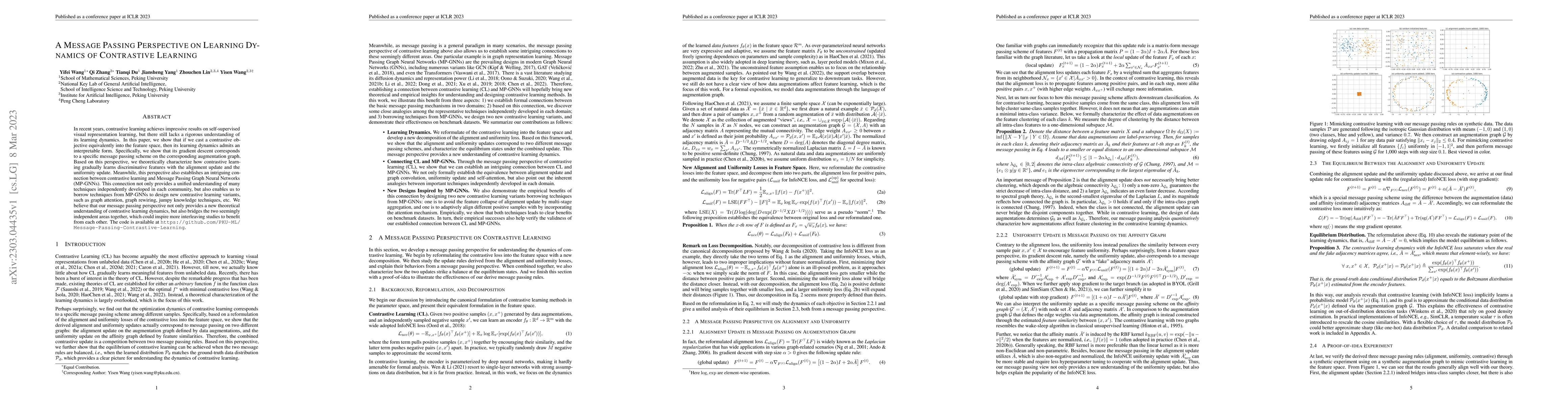 Thumbnail for A Message Passing Perspective on Learning Dynamics of Contrastive
  Learning