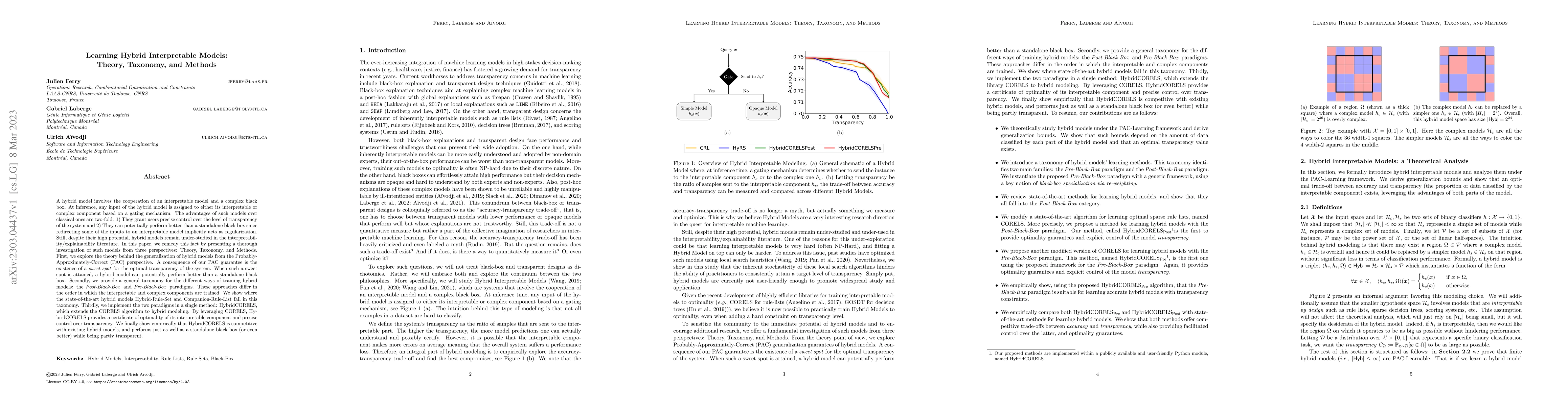 Thumbnail for Learning Hybrid Interpretable Models: Theory, Taxonomy, and Methods