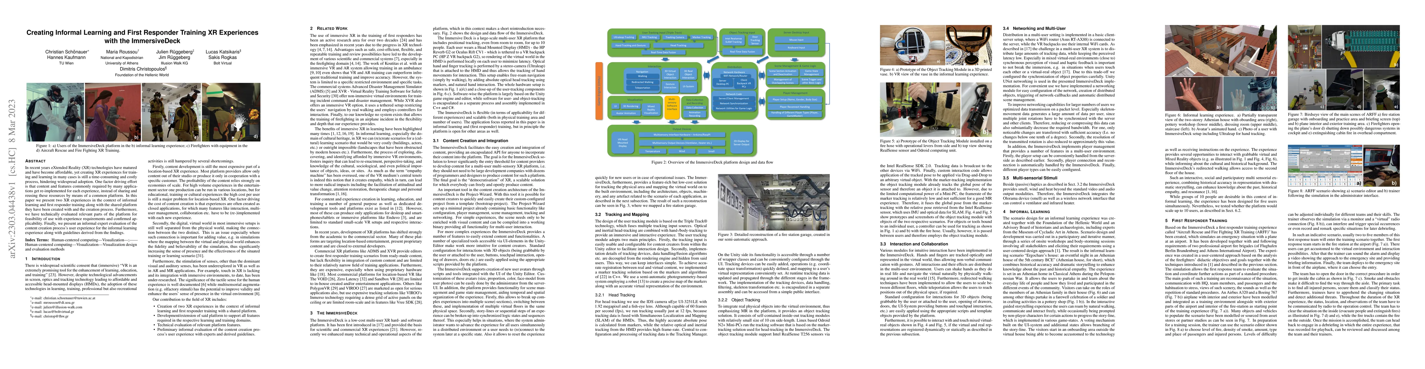 Thumbnail for Creating Informal Learning and First Responder Training XR Experiences
  with the ImmersiveDeck
