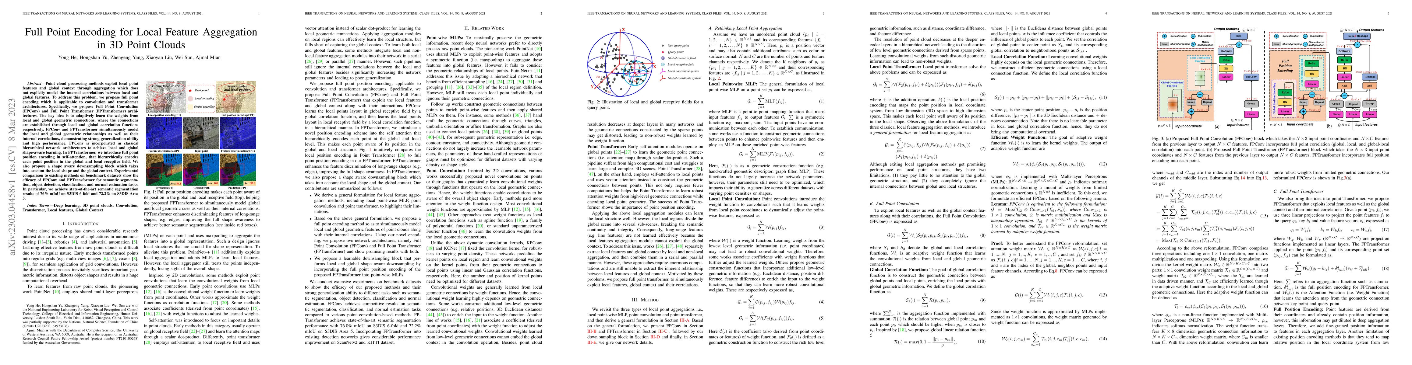 Thumbnail for Full Point Encoding for Local Feature Aggregation in 3D Point Clouds