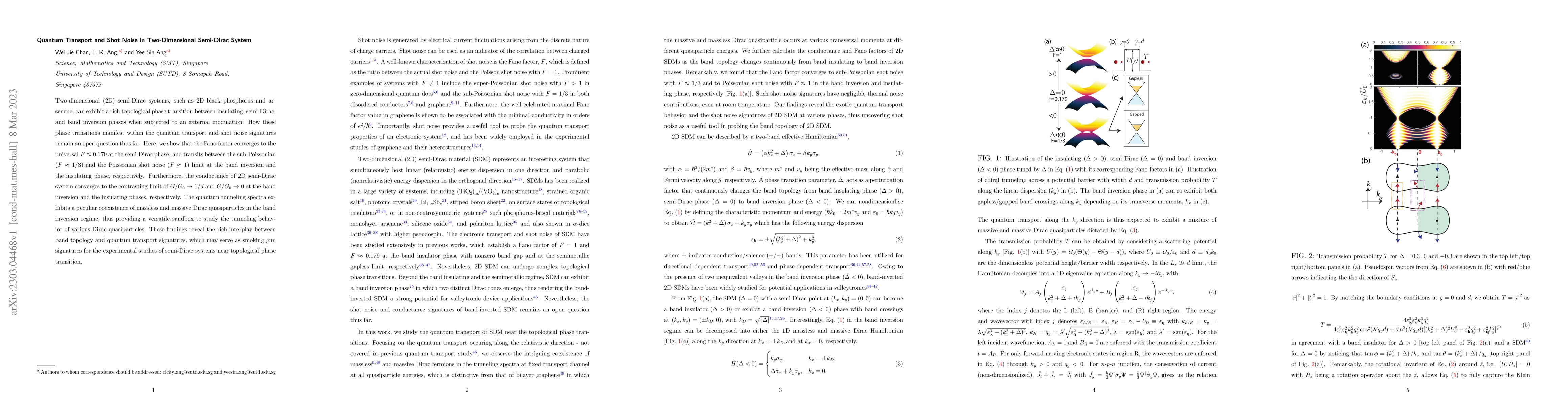 Thumbnail for Quantum Shot Noise Signatures of Two-Dimensional Semi-Dirac System