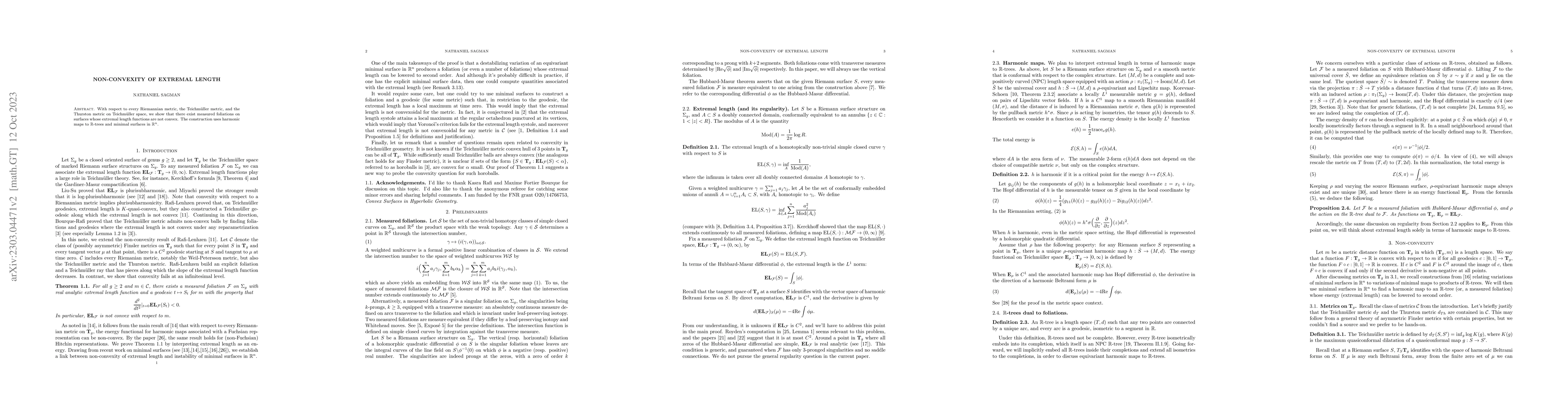 Thumbnail for Non-convexity of extremal length