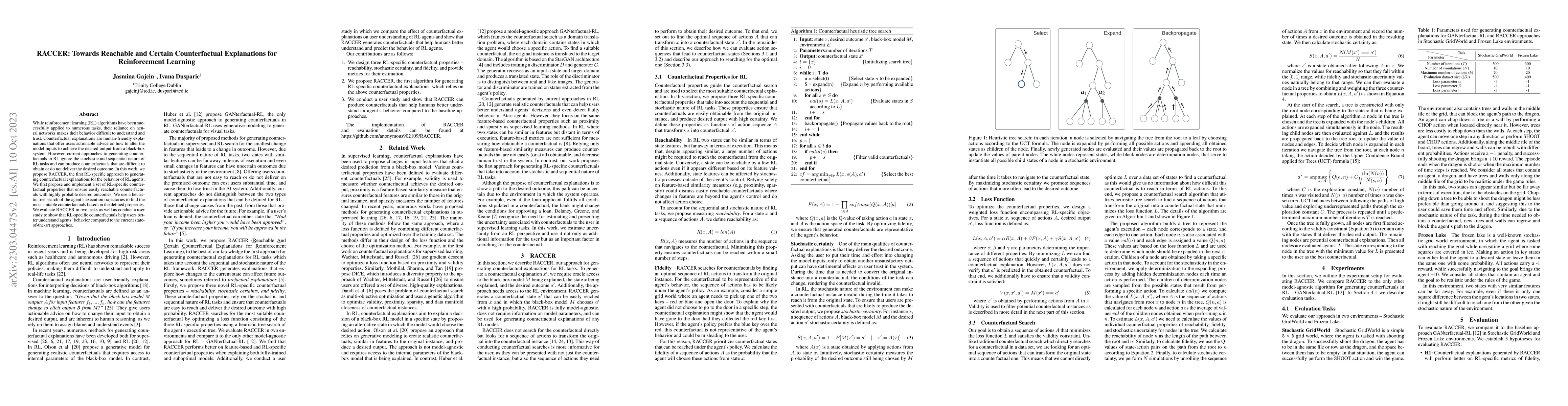 Thumbnail for RACCER: Towards Reachable and Certain Counterfactual Explanations for
  Reinforcement Learning