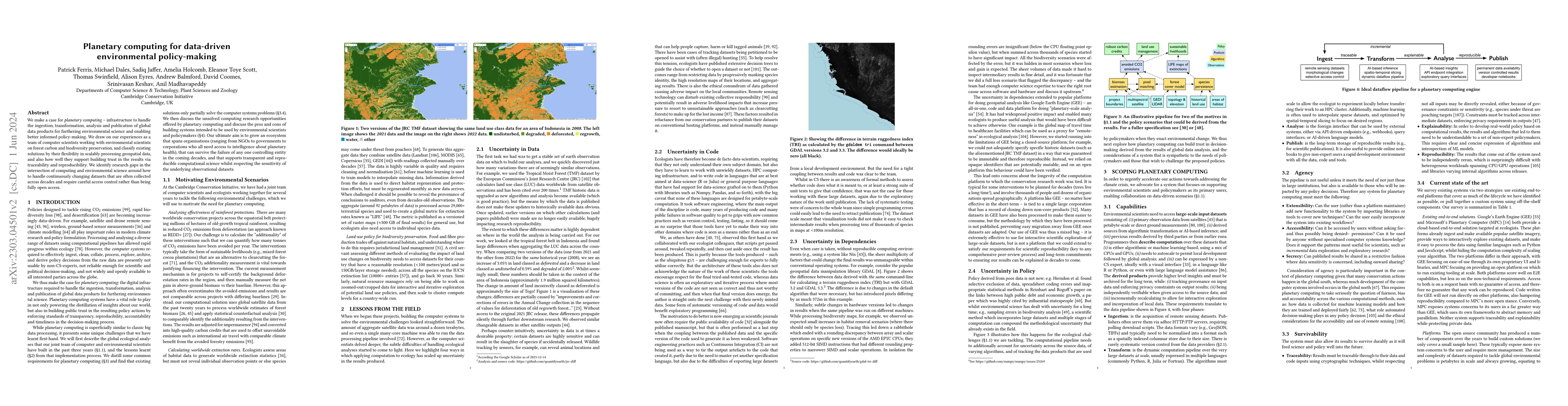 Thumbnail for Planetary computing for data-driven environmental policy-making