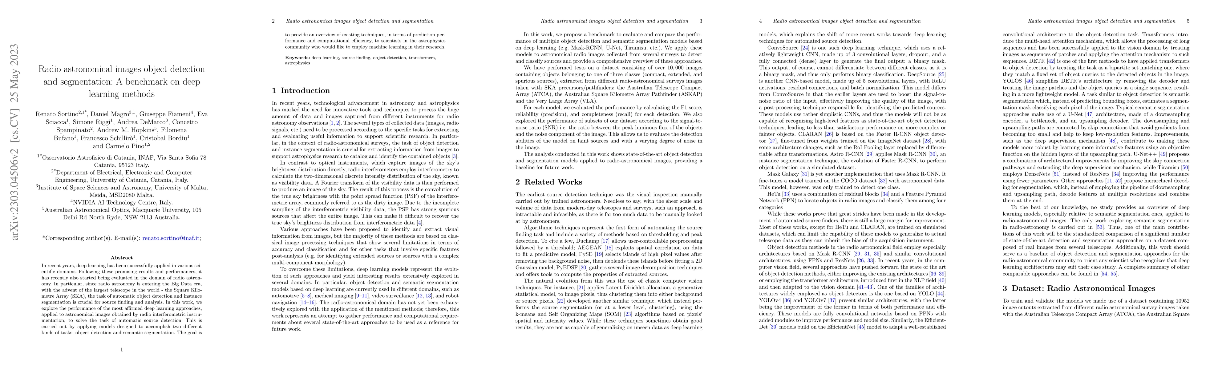 Thumbnail for Radio astronomical images object detection and segmentation: A benchmark
  on deep learning methods