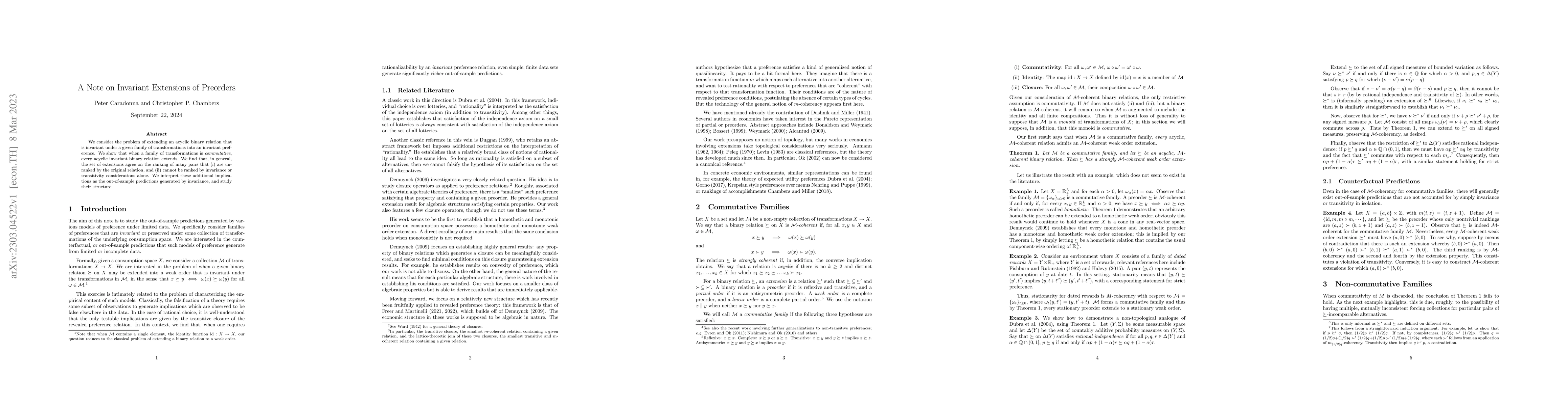 Thumbnail for A Note on Invariant Extensions of Preorders
