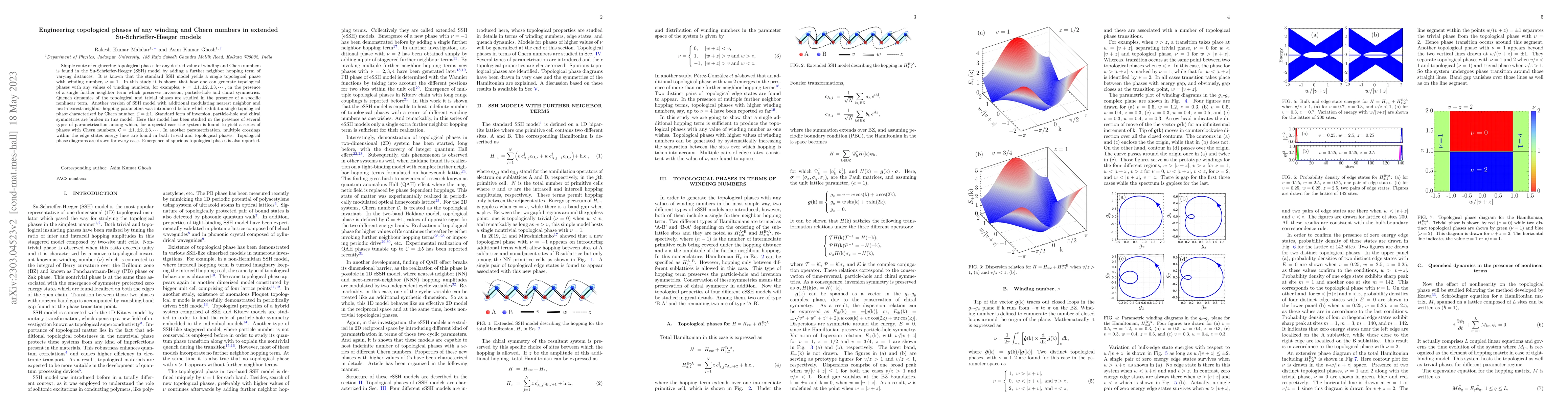 Thumbnail for Engineering topological phases of any winding and Chern numbers in
  extended Su-Schrieffer-Heeger models