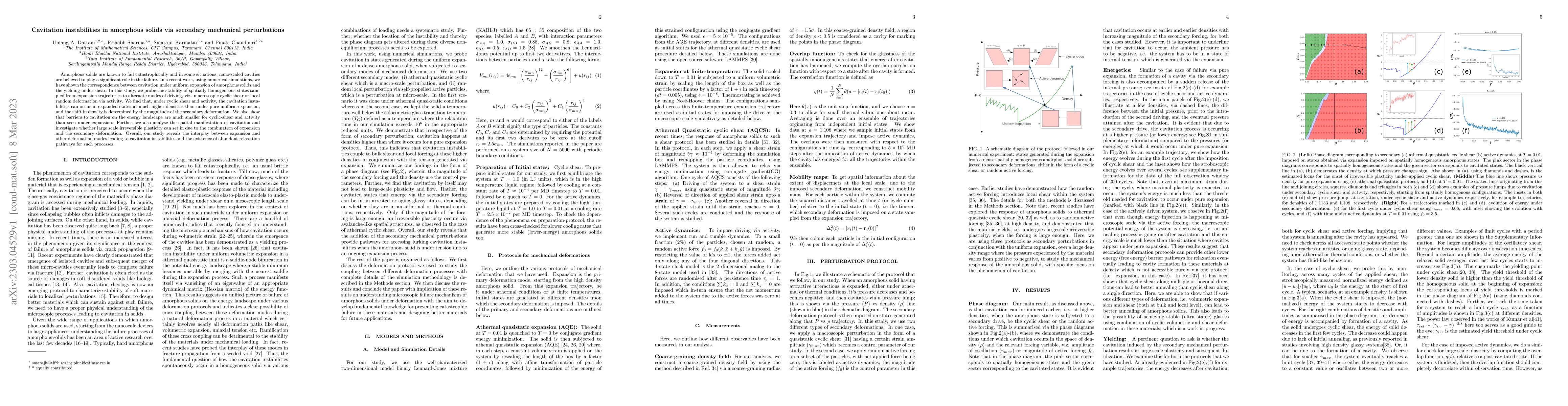 Thumbnail for Cavitation instabilities in amorphous solids via secondary mechanical
  perturbations