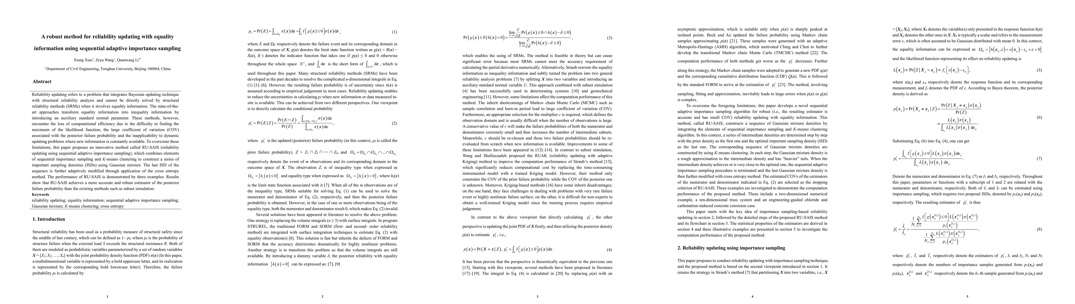 Thumbnail for A robust method for reliability updating with equality information using
  sequential adaptive importance sampling