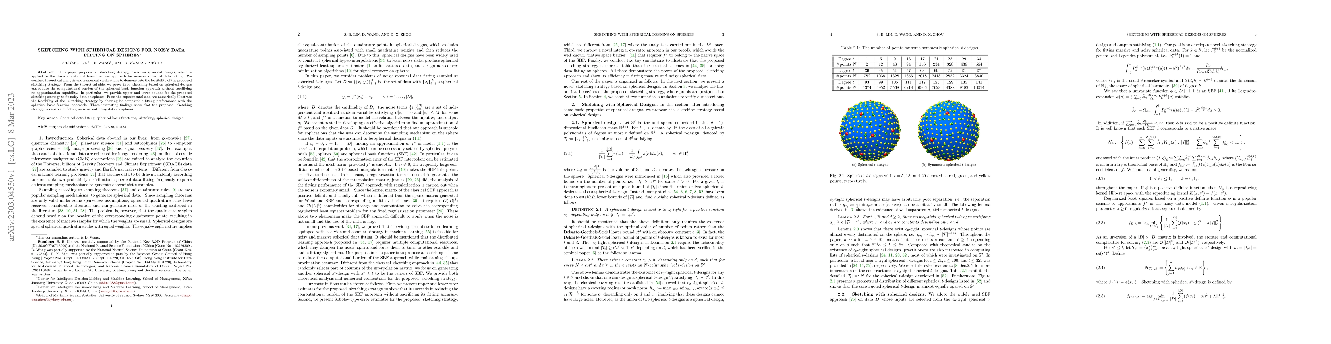 Thumbnail for Sketching with Spherical Designs for Noisy Data Fitting on Spheres