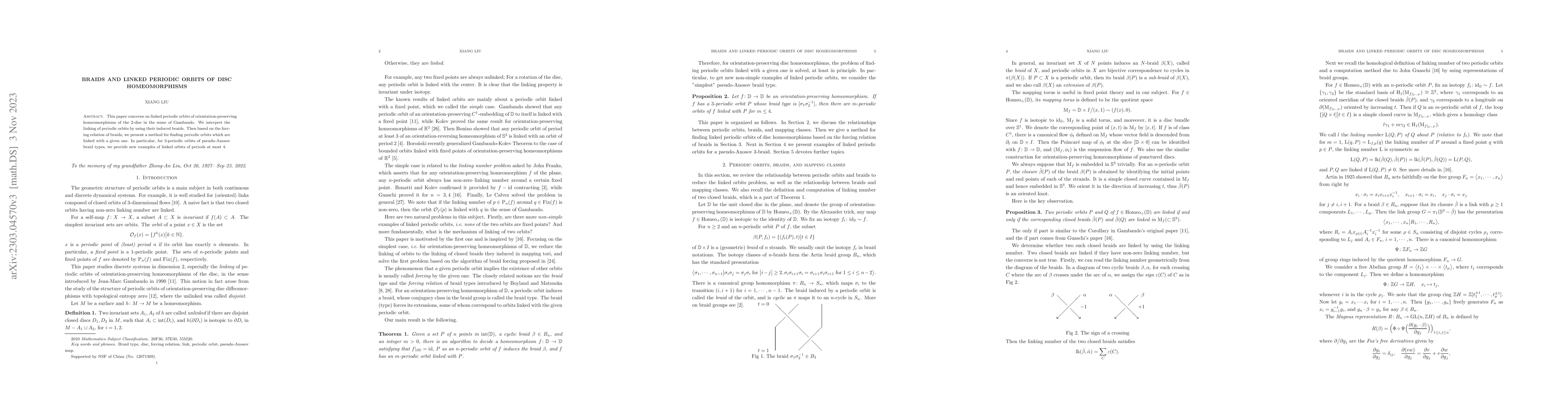 Thumbnail for Braids and linked periodic orbits of disc homeomorphisms