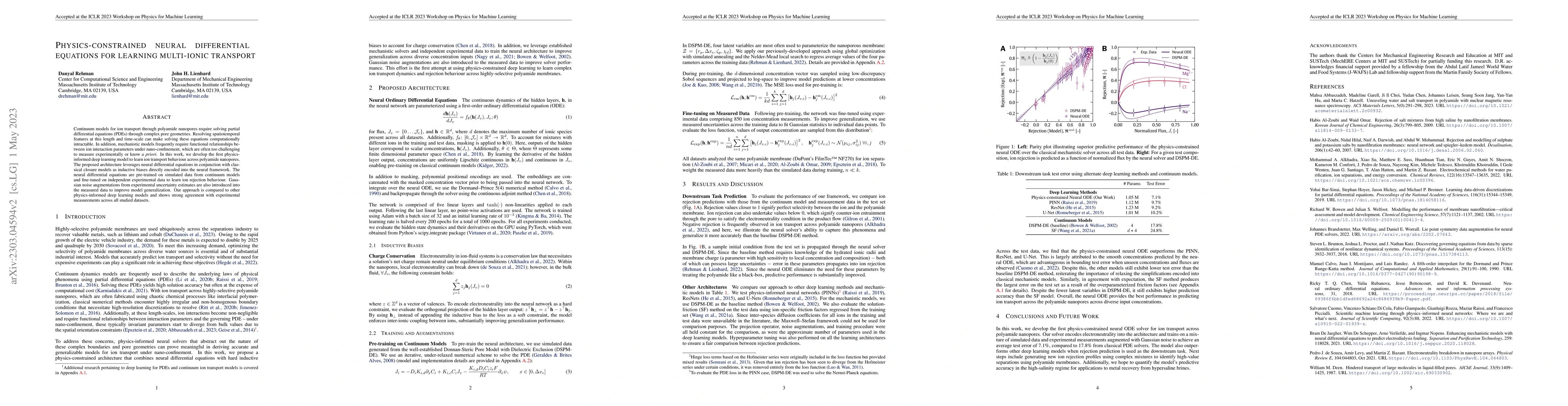 Thumbnail for Physics-constrained neural differential equations for learning
  multi-ionic transport