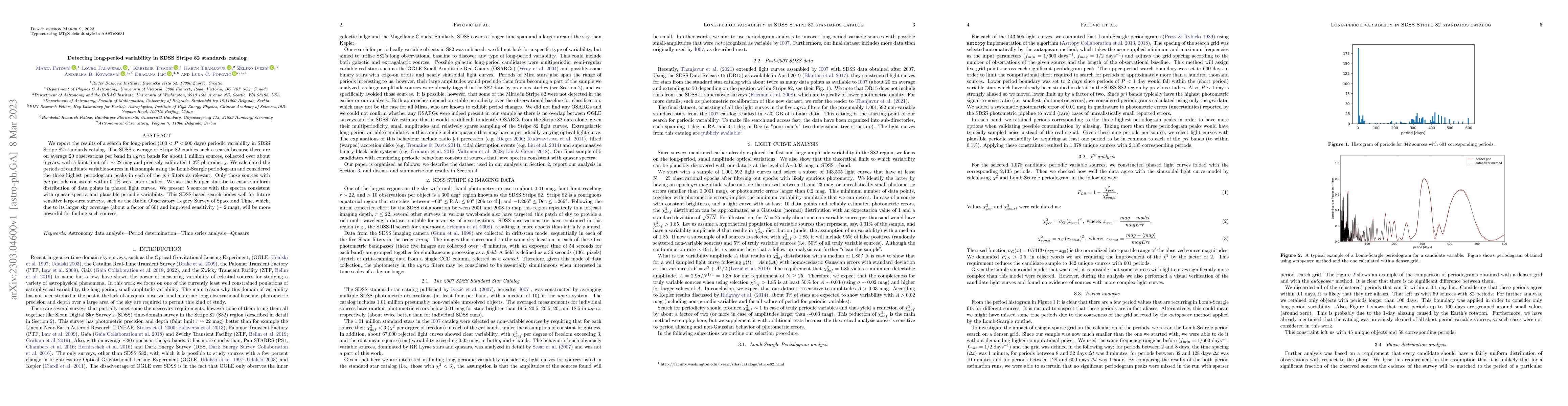 Thumbnail for Detecting long-period variability in SDSS Stripe 82 standards catalog