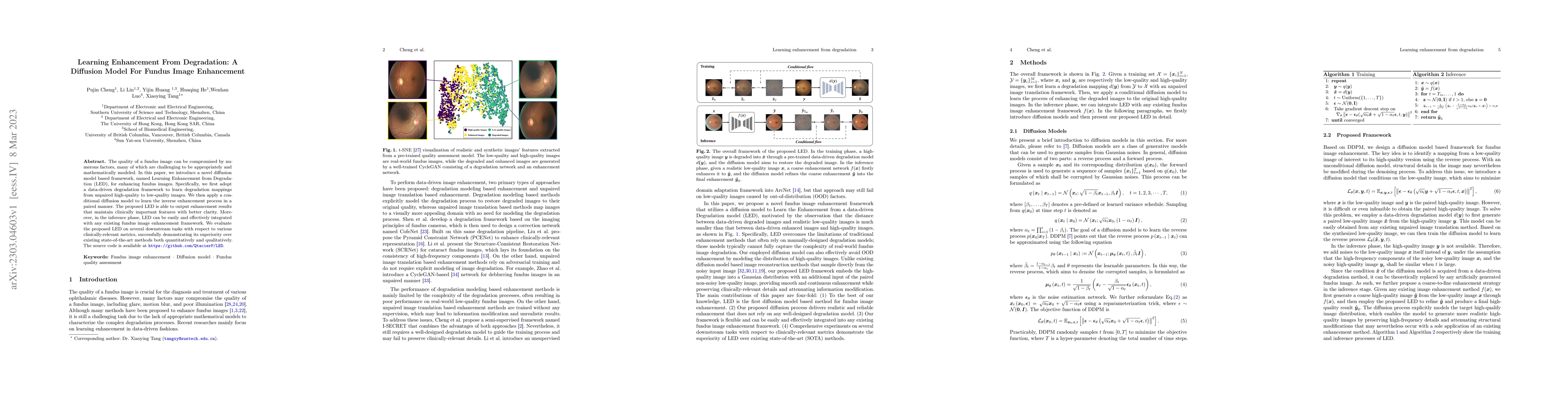 Thumbnail for Learning Enhancement From Degradation: A Diffusion Model For Fundus
  Image Enhancement