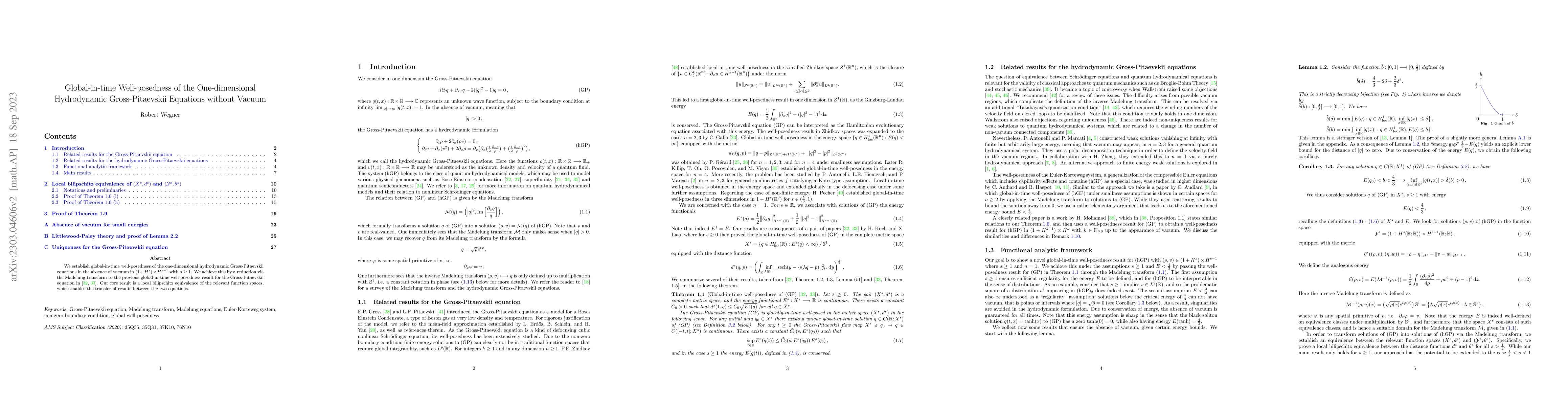 Thumbnail for Global-in-time Well-posedness of the One-dimensional Hydrodynamic
  Gross-Pitaevskii Equations without Vacuum