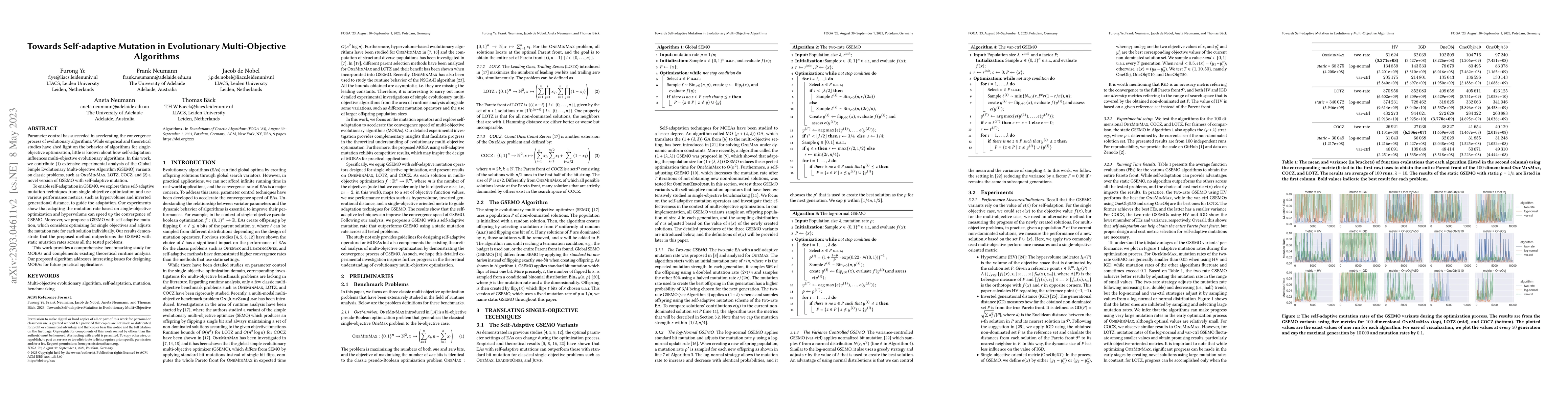 Thumbnail for Towards Self-adaptive Mutation in Evolutionary Multi-Objective
  Algorithms